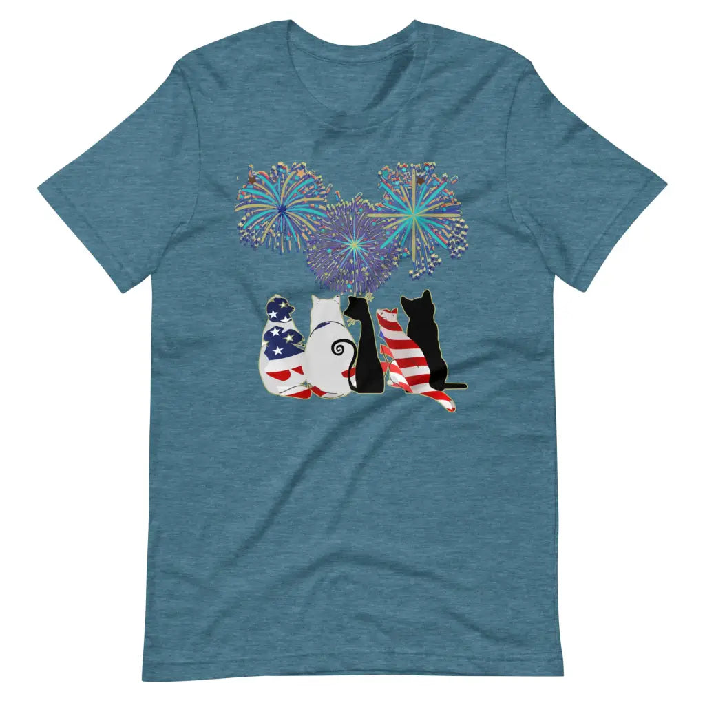 Sparkling Eyes: Cats Fourth of July Adventure Unisex