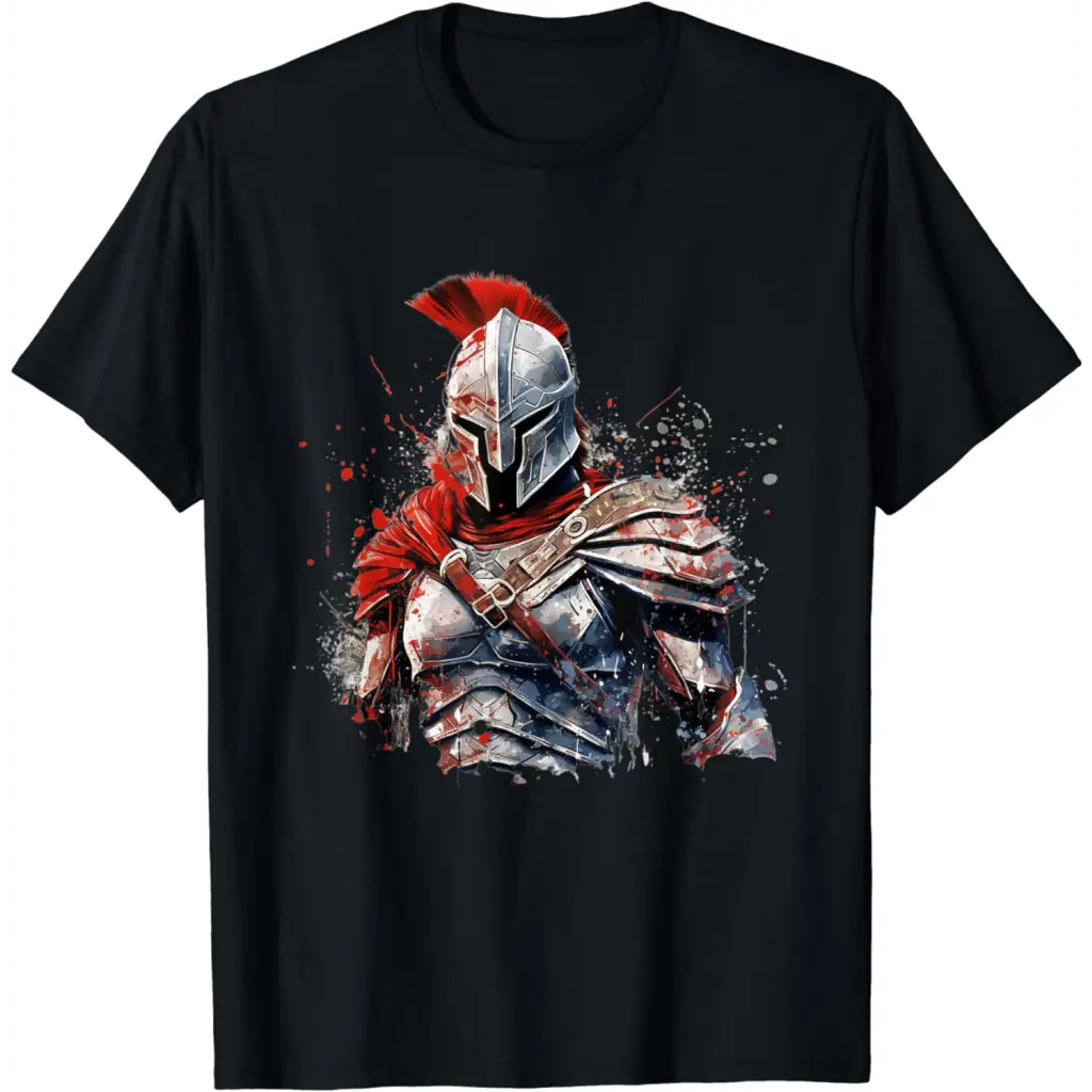 Spartan Mastery: The Armor of Legends T-Shirt - Black / Men