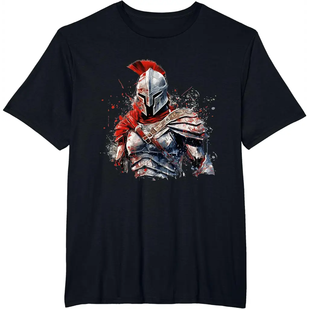 Spartan Mastery: The Armor of Legends T-Shirt - Black