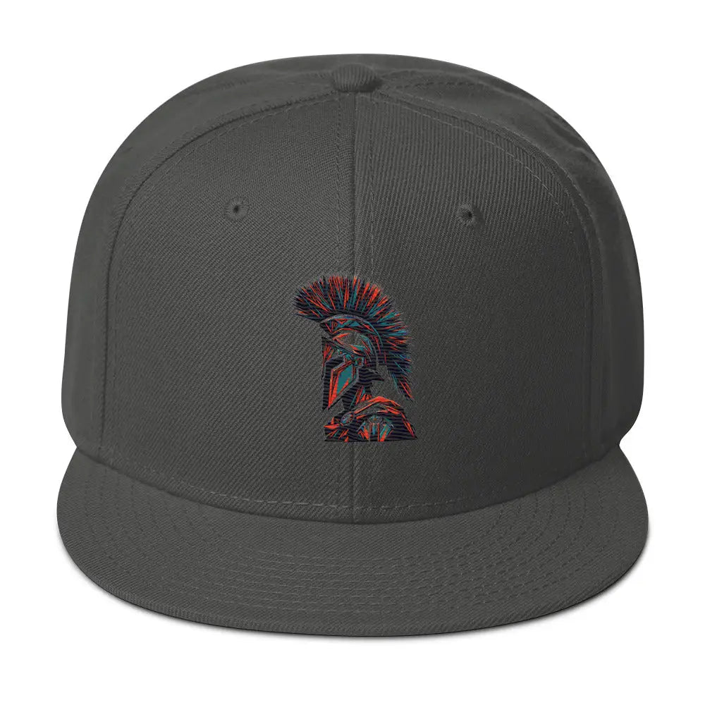 Spartan Warrior Snapback Hat - Charcoal gray