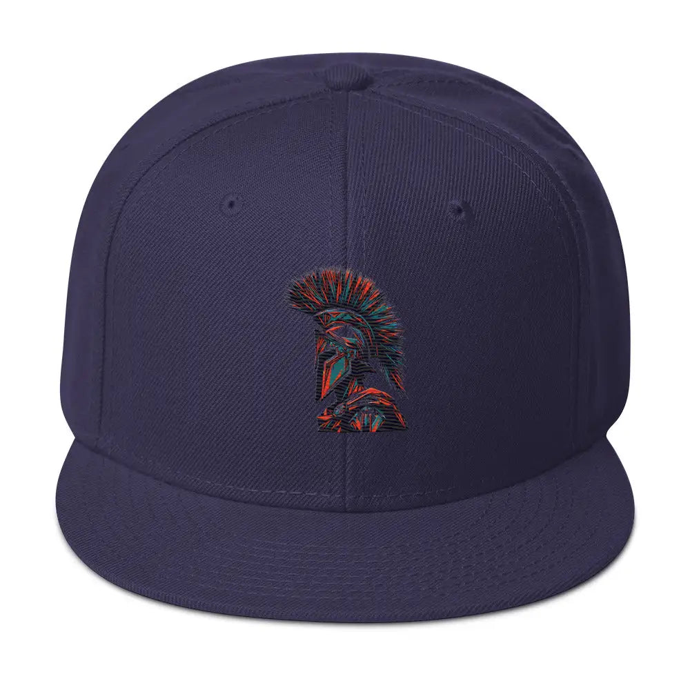 Spartan Warrior Snapback Hat - Navy blue