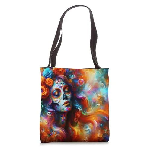 Spirit of the Soul: Día de los Muertos Radiance Tote Bag