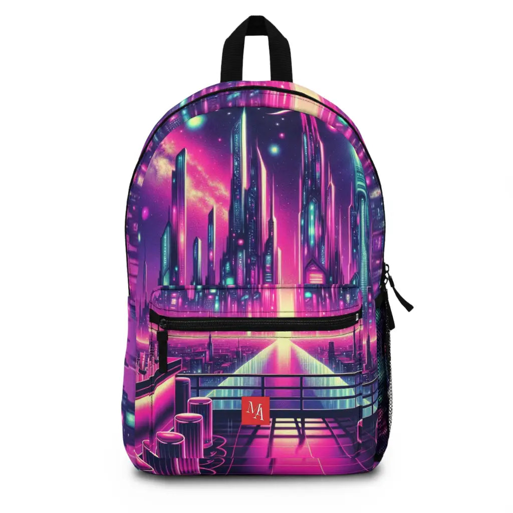 Starlit Neon Cityscape Backpack One size Bags
