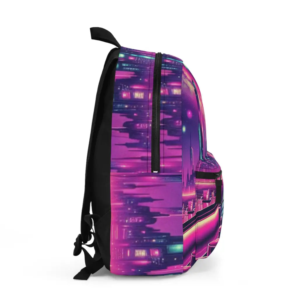 Starlit Neon Cityscape Backpack One size Bags