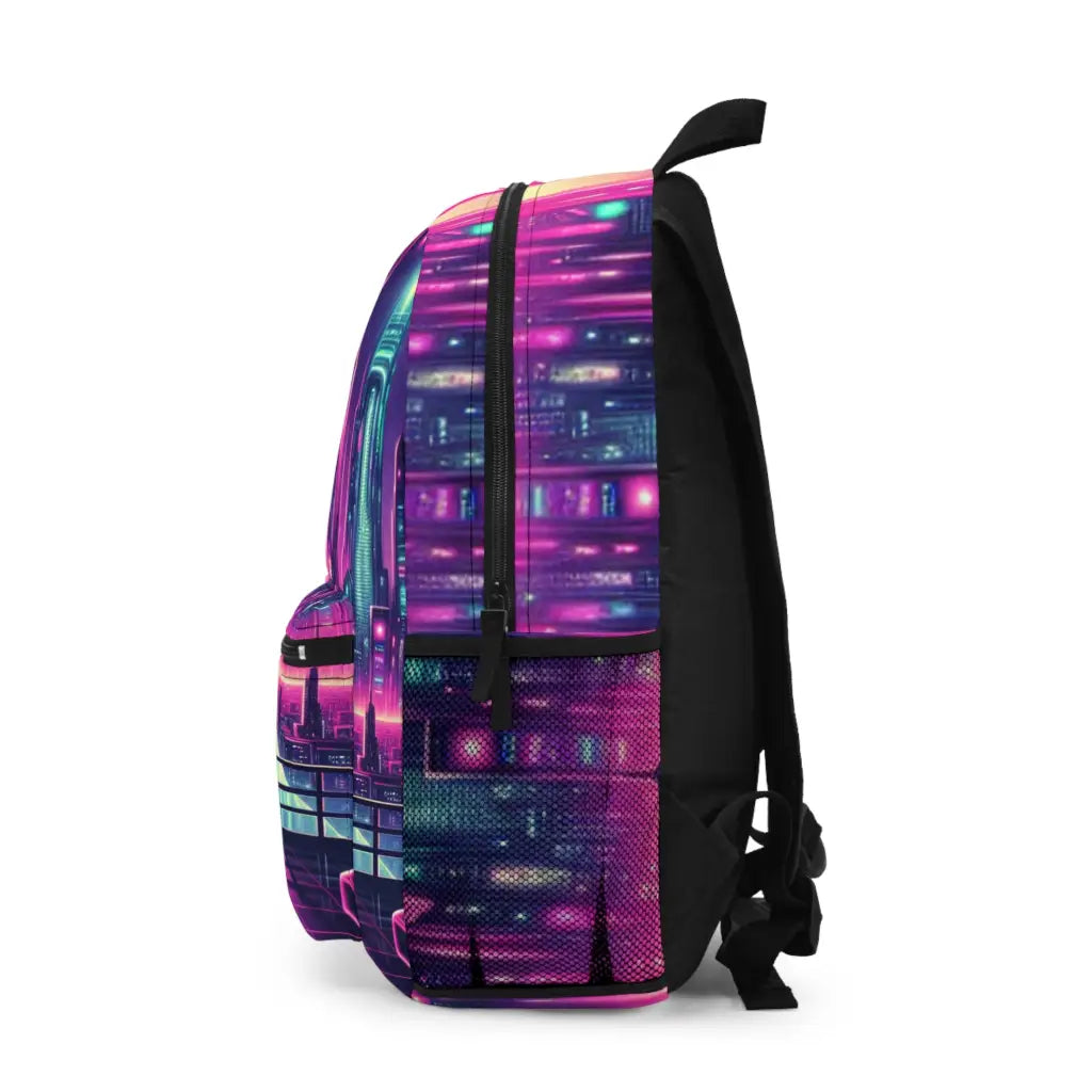 Starlit Neon Cityscape Backpack One size Bags