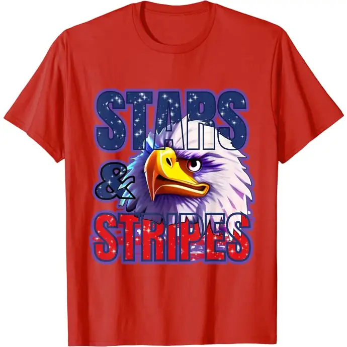 Men’s Stars and Stripes 4th of July - red / S - T-Shirt