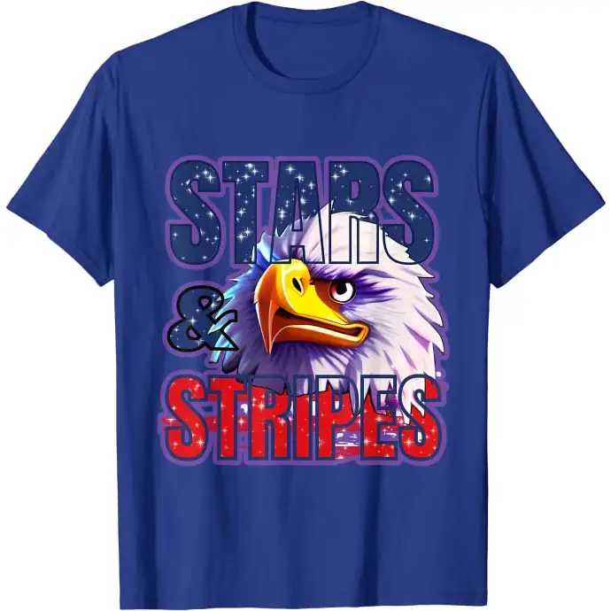 Men’s Stars and Stripes 4th of July - royal / S - T-Shirt