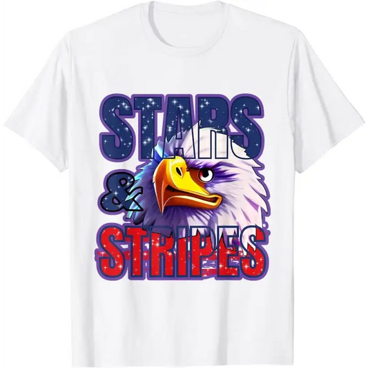 Stars and Stripes 4th of July - white / S - T-Shirt