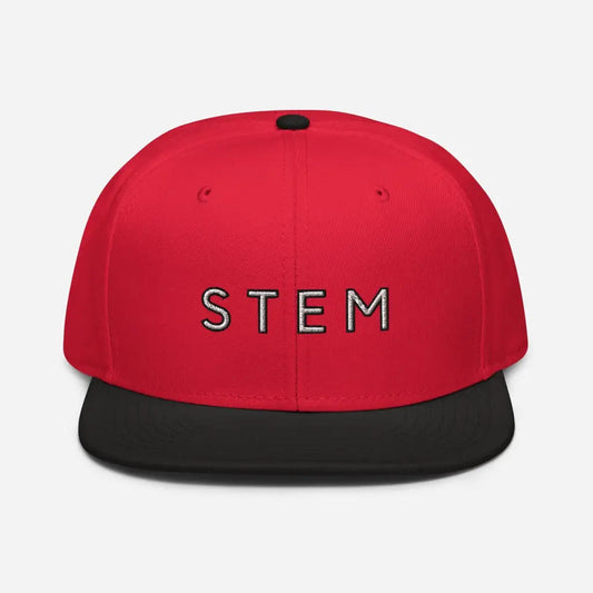 Stem Snapback Hat - Black / Red