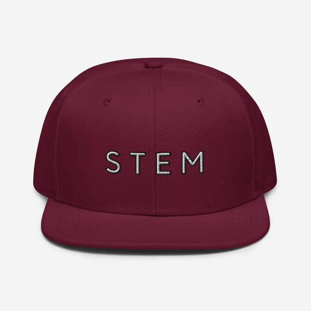 Stem Snapback Hat - Burgundy maroon