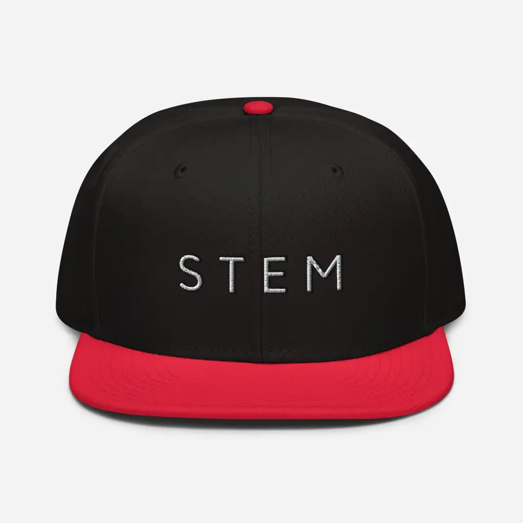 Stem Snapback Hat - Red / Black