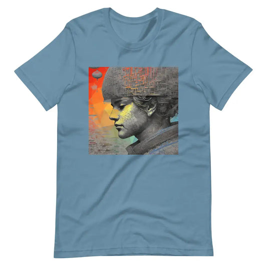 Step Into the Future t-shirt - Steel Blue / S
