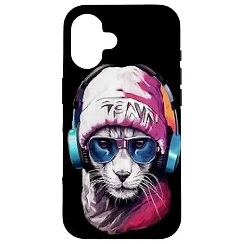 Streetwise Cool: The Hip Hop Cat Vibe Case (iPhone Select