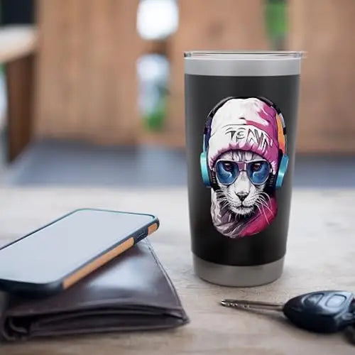 Streetwise Cool: The Hip Hop Cat Vibe Stainless Steel