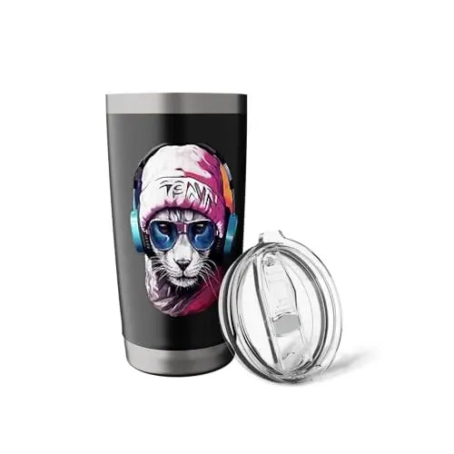Streetwise Cool: The Hip Hop Cat Vibe Stainless Steel