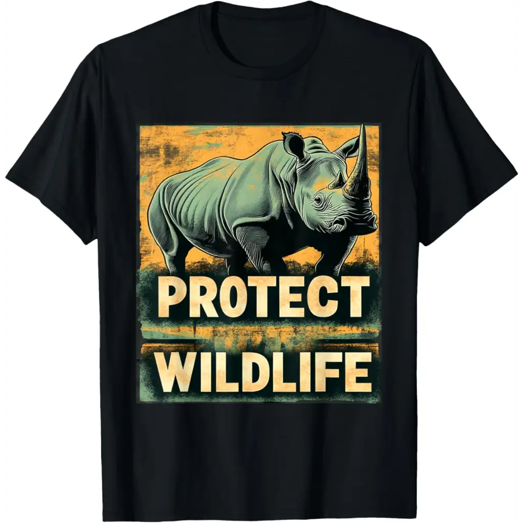 Strength in Vulnerability: Protect Wildlife T-Shirt - Black