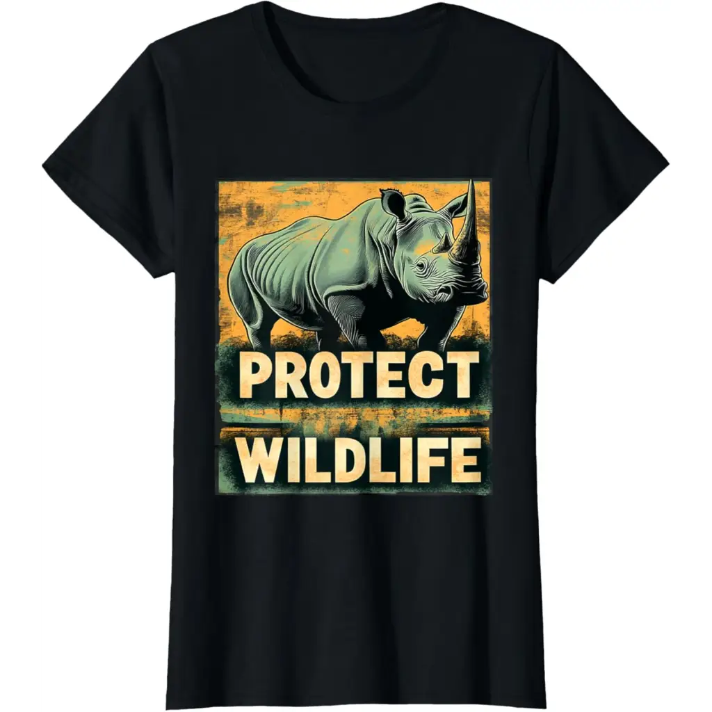 Strength in Vulnerability: Protect Wildlife T-Shirt - Black