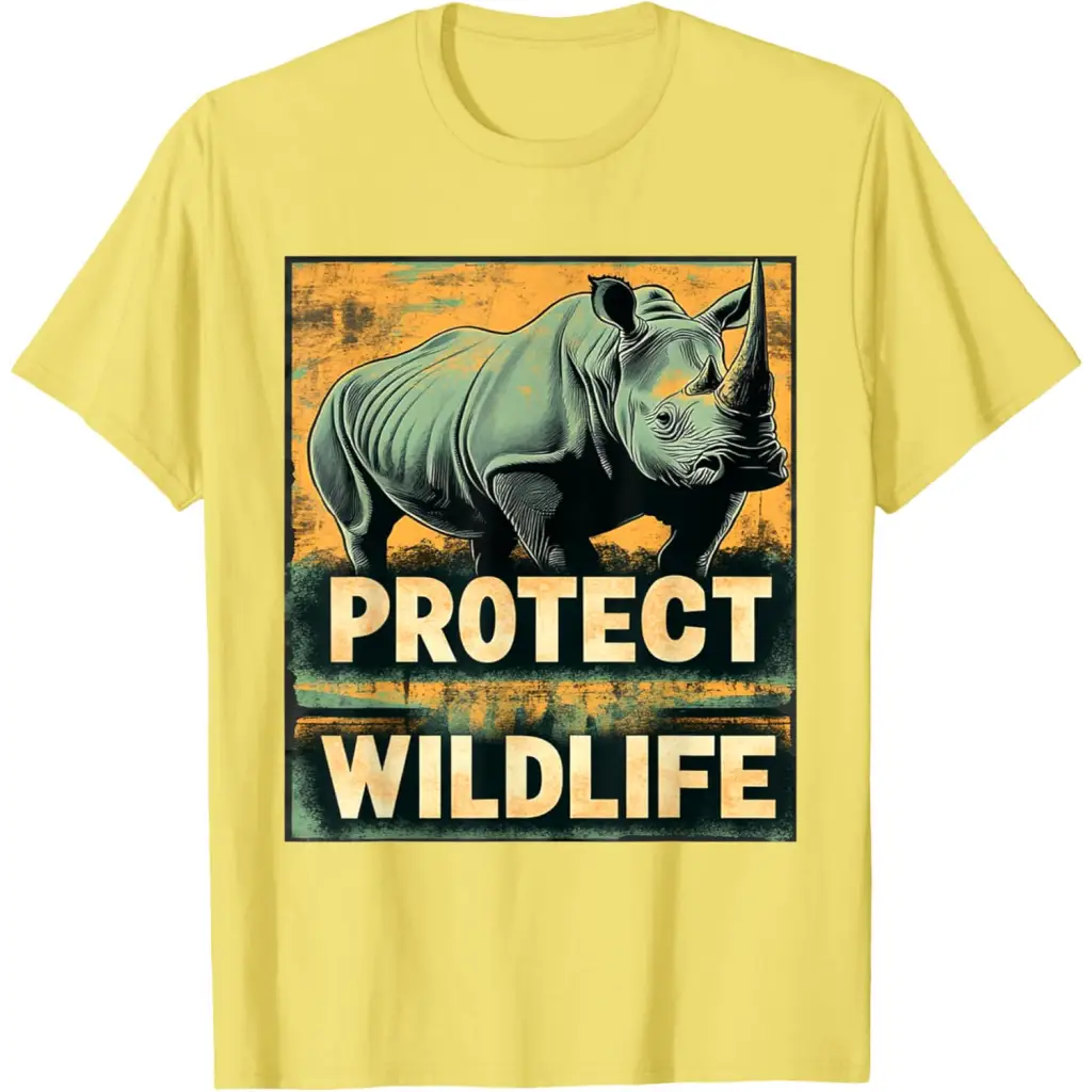 Strength in Vulnerability: Protect Wildlife T-Shirt - Lemon