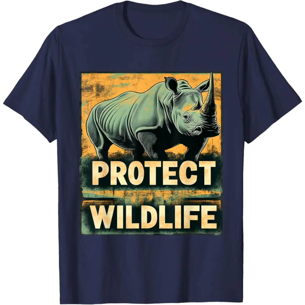 Strength in Vulnerability: Protect Wildlife T-Shirt - Navy