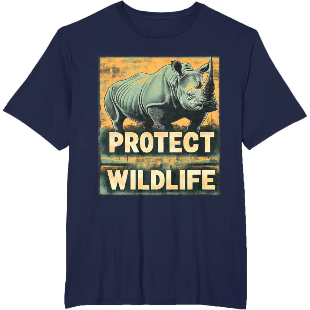 Strength in Vulnerability: Protect Wildlife T-Shirt - Navy