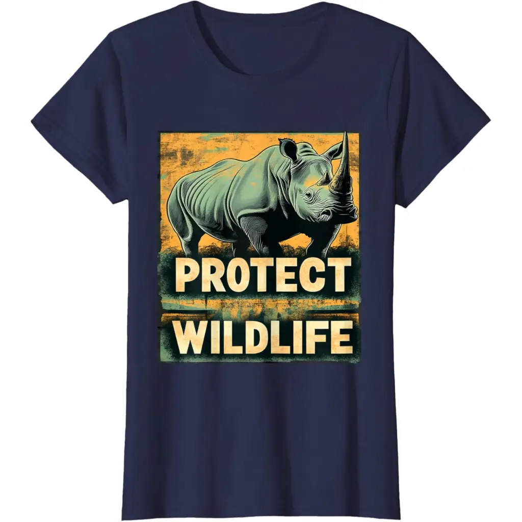 Strength in Vulnerability: Protect Wildlife T-Shirt - Navy