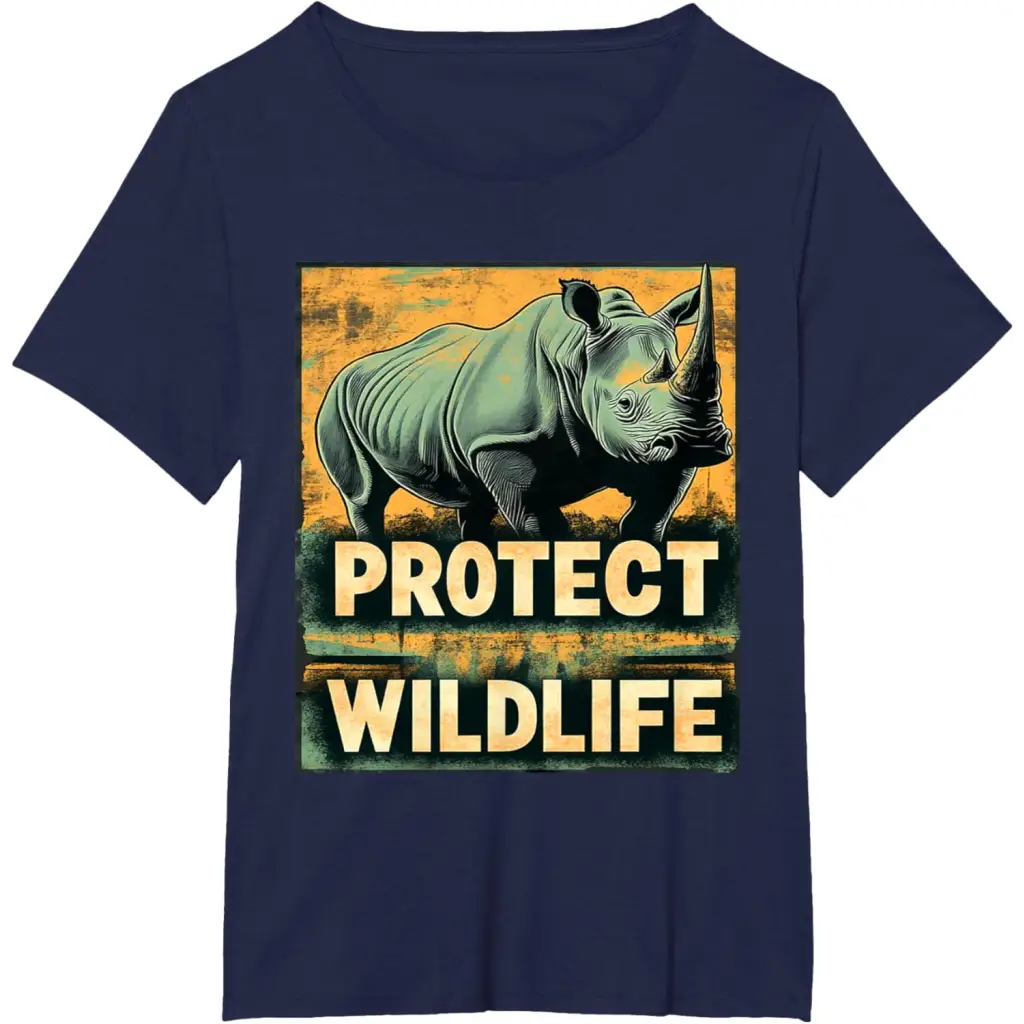 Strength in Vulnerability: Protect Wildlife T-Shirt - Navy