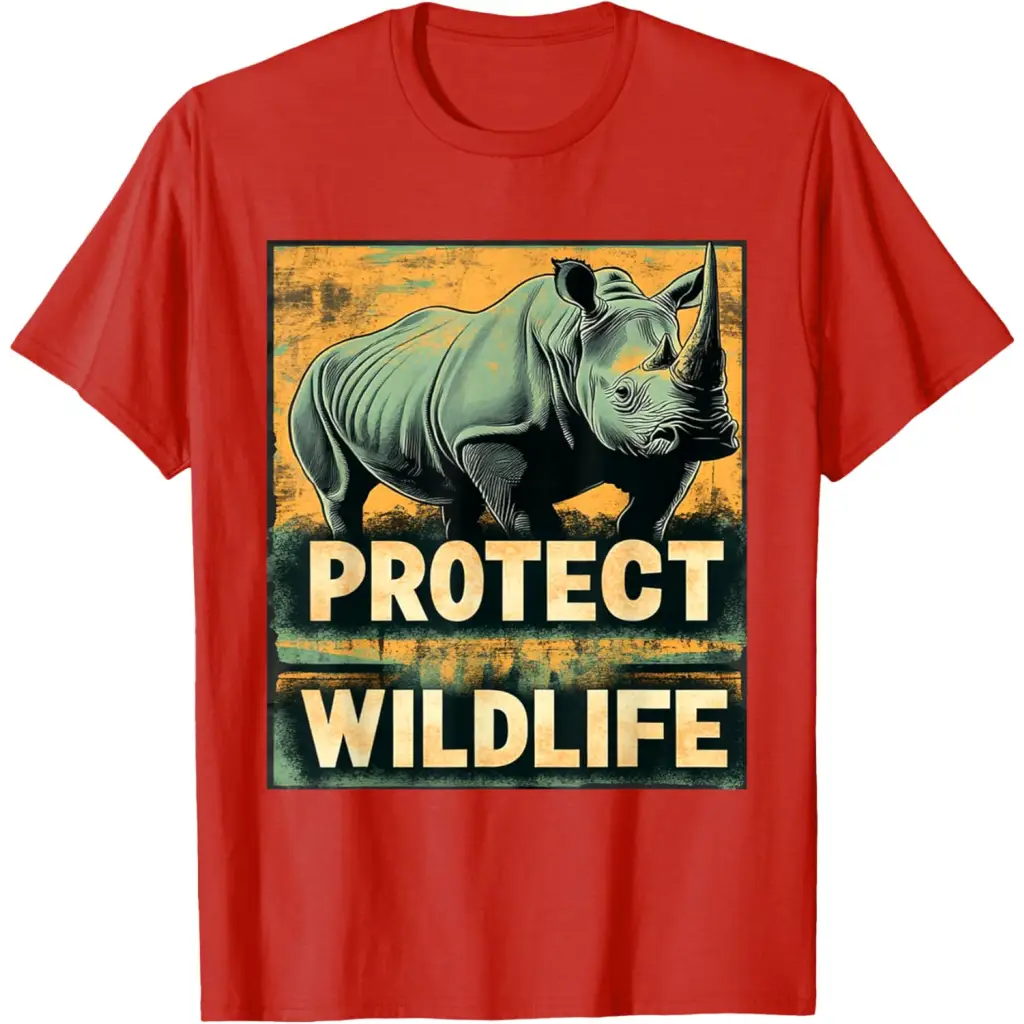 Strength in Vulnerability: Protect Wildlife T-Shirt - Red