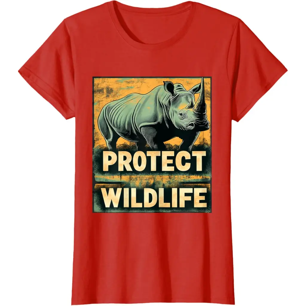 Strength in Vulnerability: Protect Wildlife T-Shirt - Red