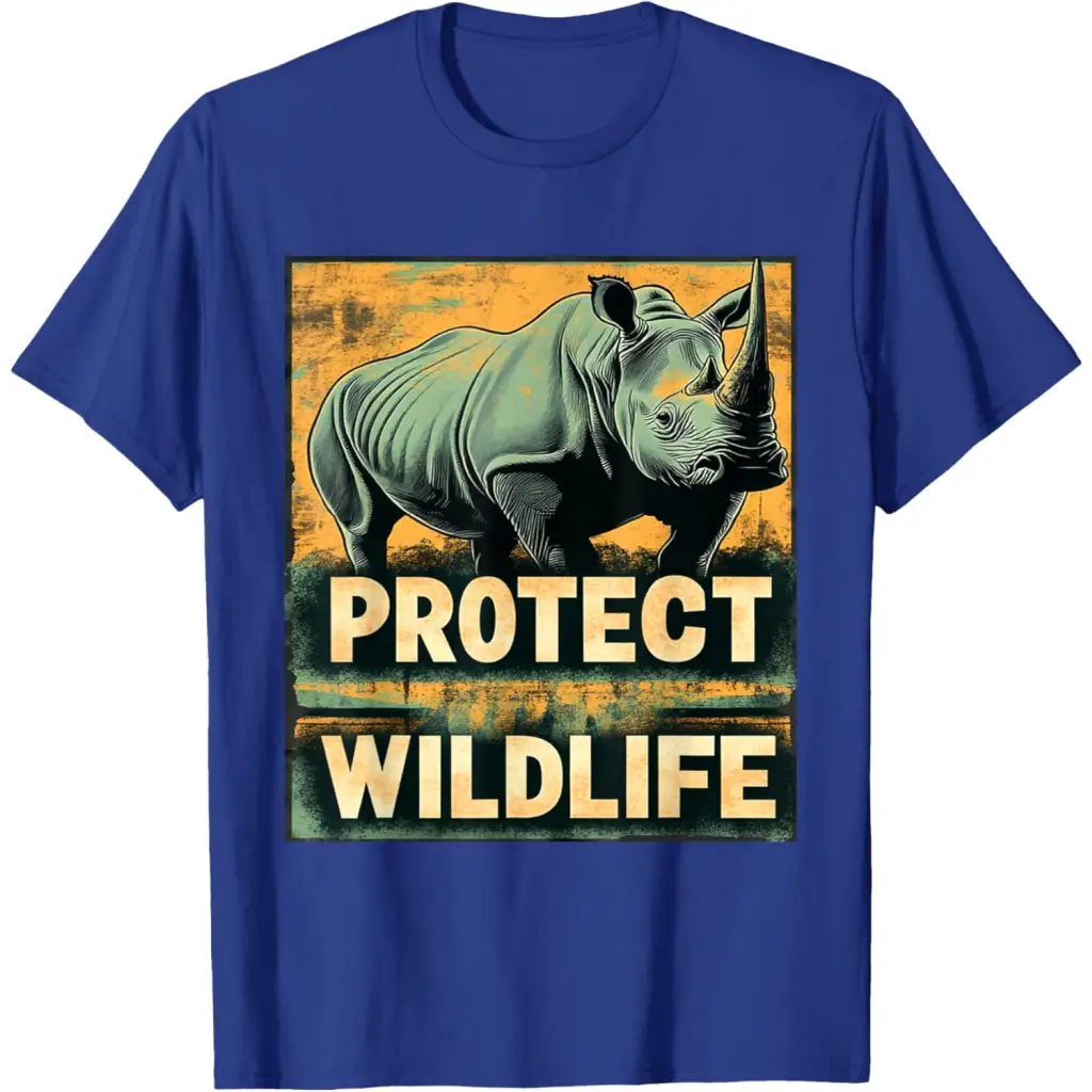 Strength in Vulnerability: Protect Wildlife T-Shirt - Royal