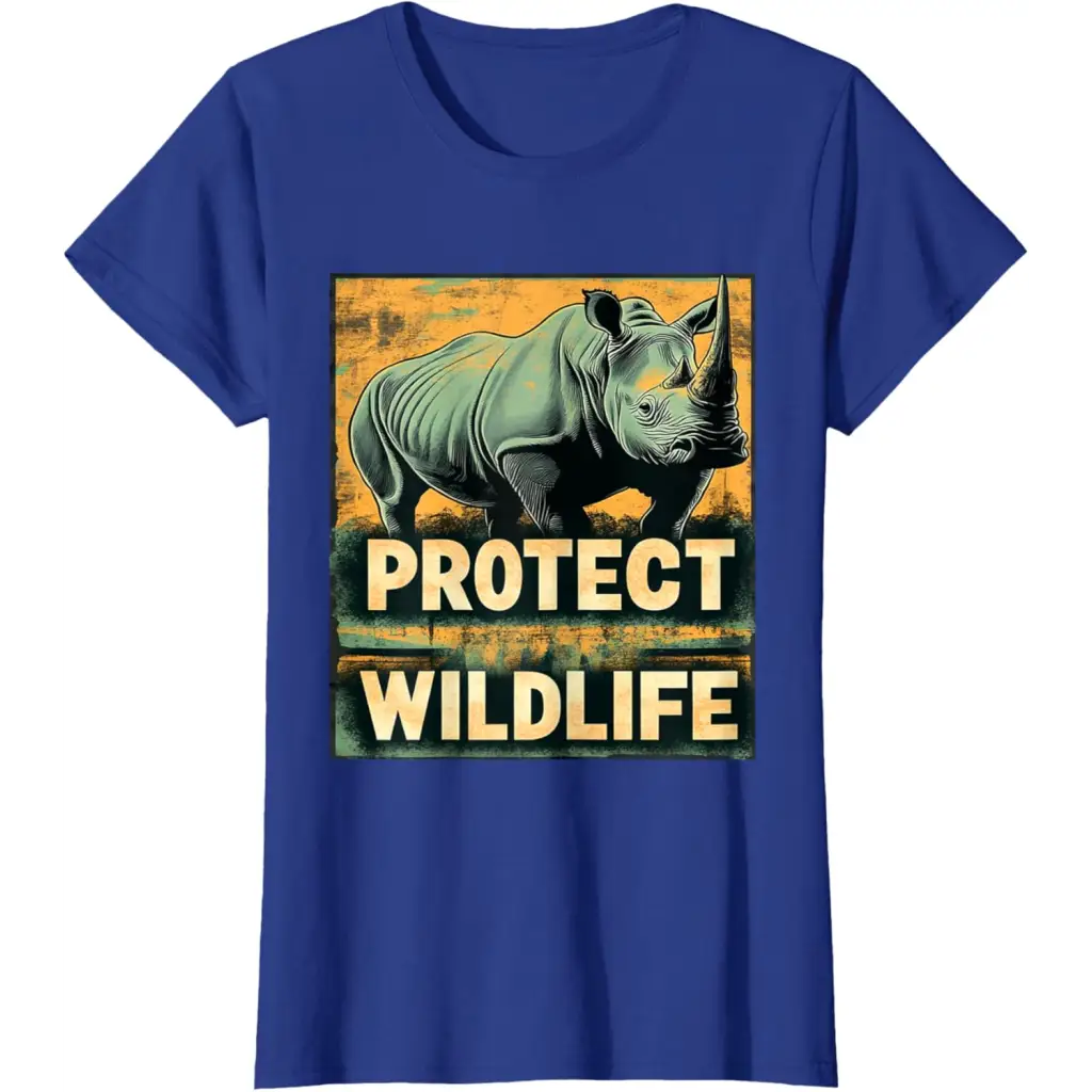 Strength in Vulnerability: Protect Wildlife T-Shirt - Royal