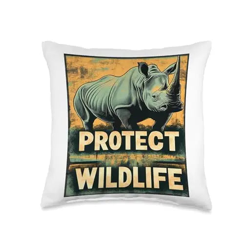 Strength in Vulnerability: Protect Wildlife Throw Pillow