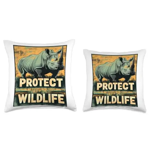 Strength in Vulnerability: Protect Wildlife Throw Pillow