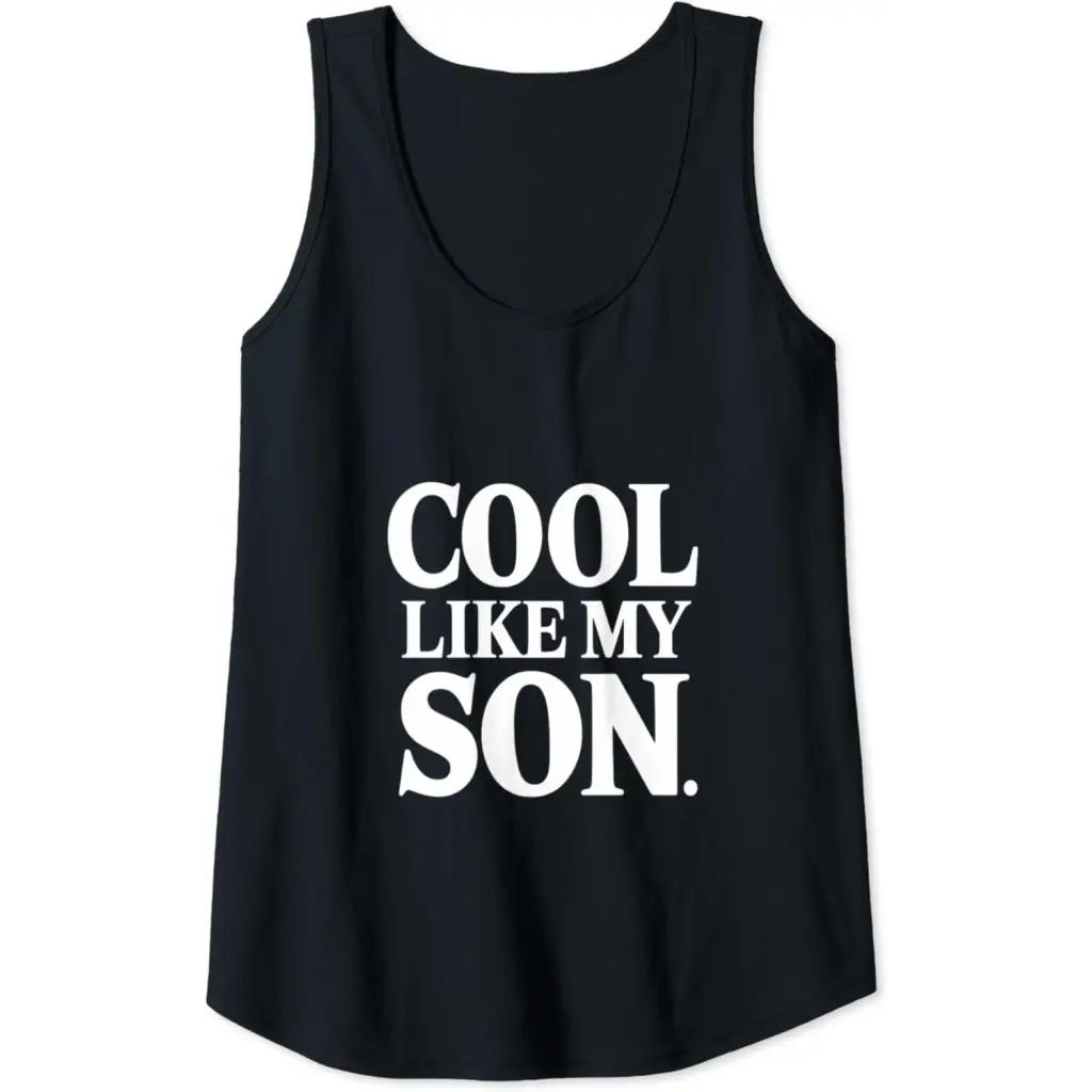 Stylish Dad/Mom Cool Like My Son Tank Top - Black / Women