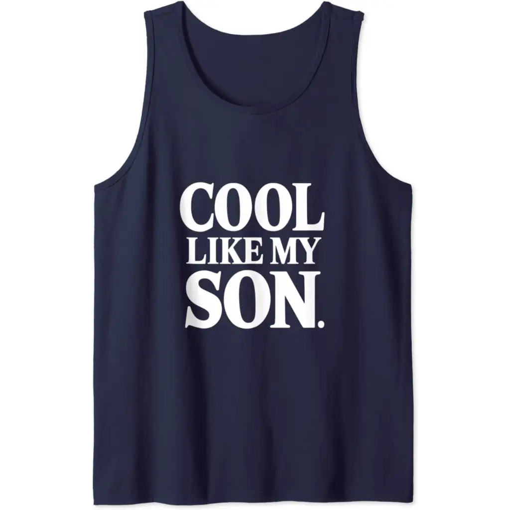 Stylish Dad/Mom Cool Like My Son Tank Top - Navy Blue / Men