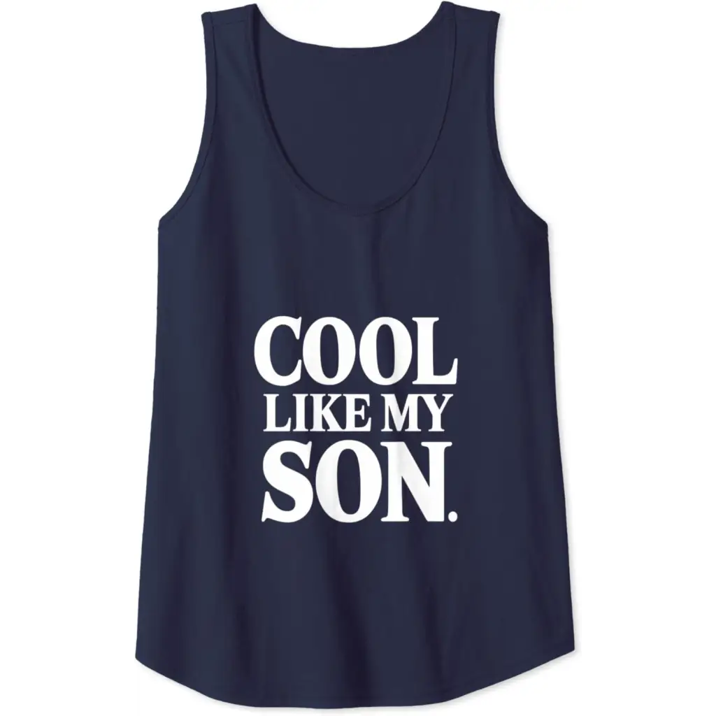 Stylish Dad/Mom Cool Like My Son Tank Top - Navy Blue