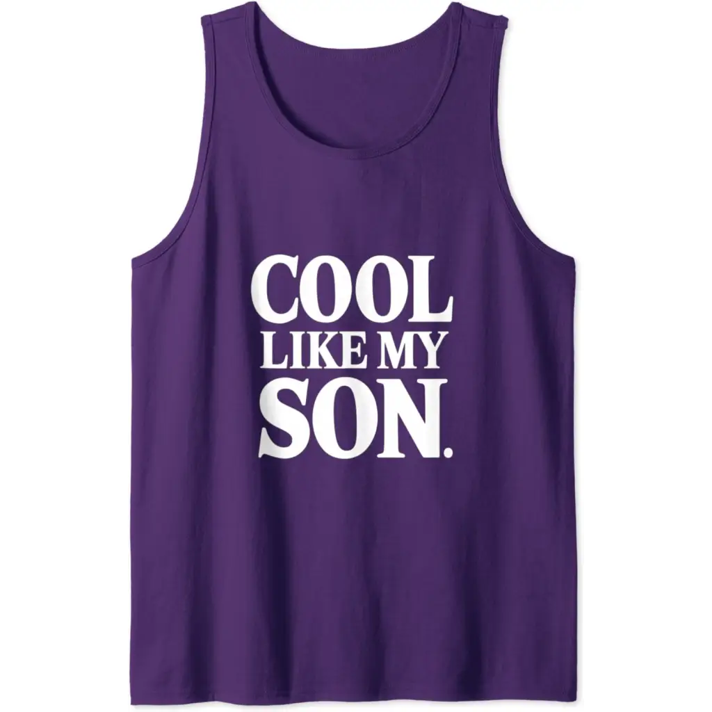 Stylish Dad/Mom Cool Like My Son Tank Top - Purple / Men