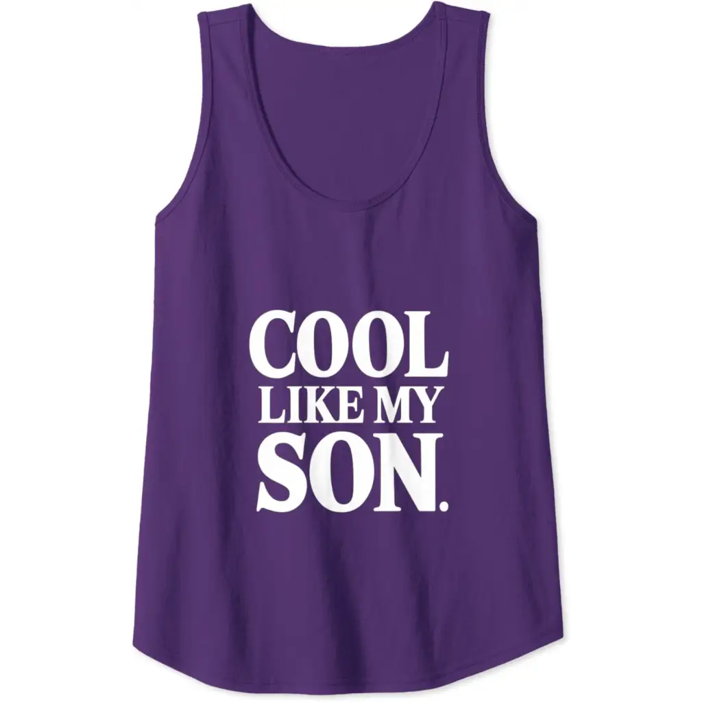 Stylish Dad/Mom Cool Like My Son Tank Top - Purple / Women