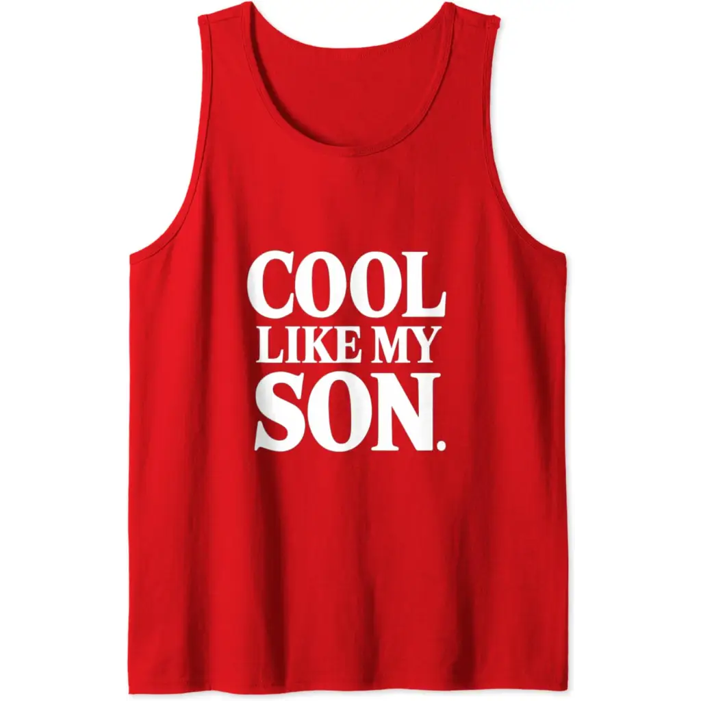 Stylish Dad/Mom Cool Like My Son Tank Top - Red / Men