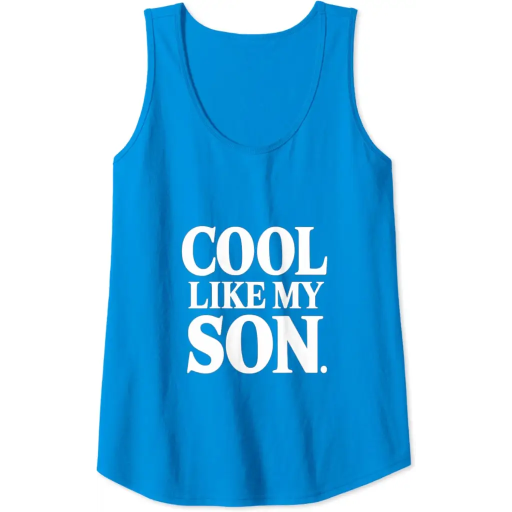 Stylish Dad/Mom Cool Like My Son Tank Top - Sapphire Blue