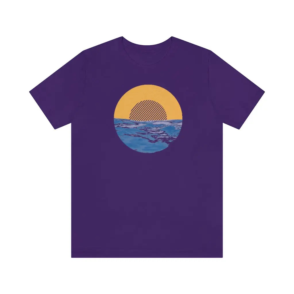 Summer Sun and Waves Tee - Team Purple / S - T-Shirt