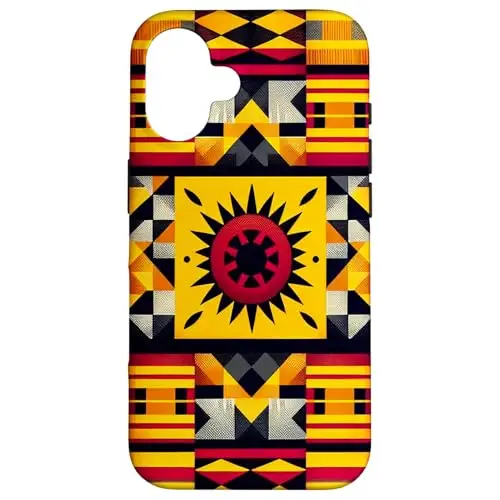 Sunburst Tapestry: Tribal Geometric Patterns Case (iPhone