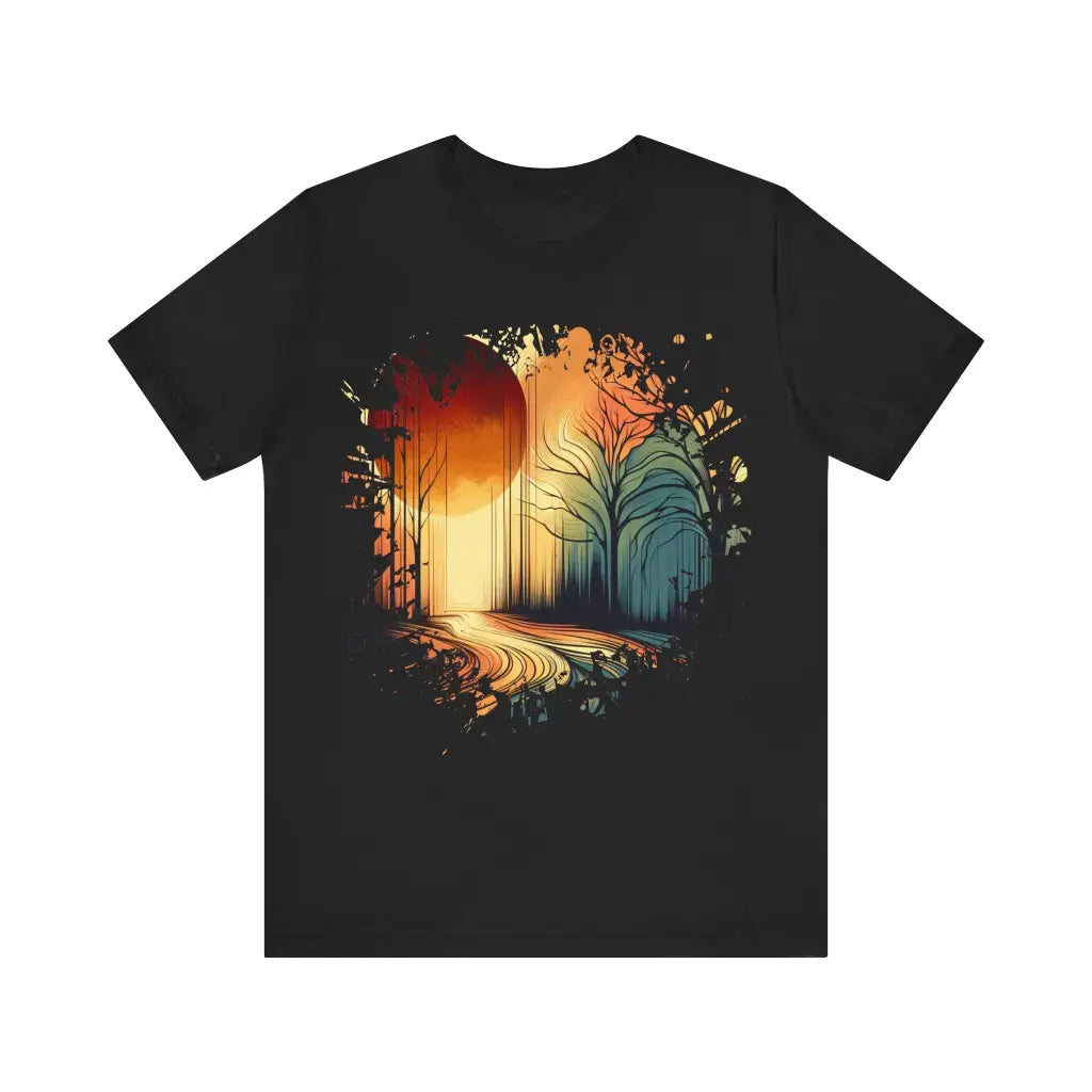 Sunrise Silhouettes - Jersey Short Sleeve Tee - Black / S