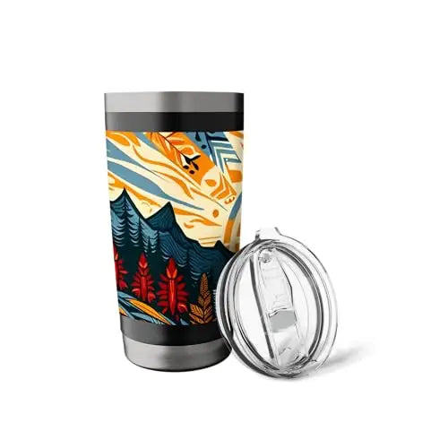 Sunset Harmony: Tribal Nature Mosaic Stainless Steel