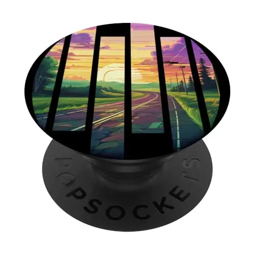Sunset Journey: Fragmented Road to Serenity PopSockets
