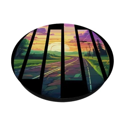 Sunset Journey: Fragmented Road to Serenity PopSockets