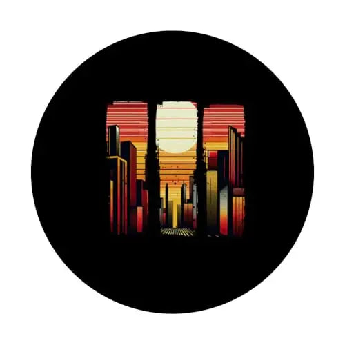 Sunset Skyline Symphony Vibrant City Horizon PopSockets