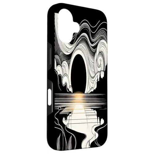 Sunset Waves: A Journey of Light and Flow Case (iPhone