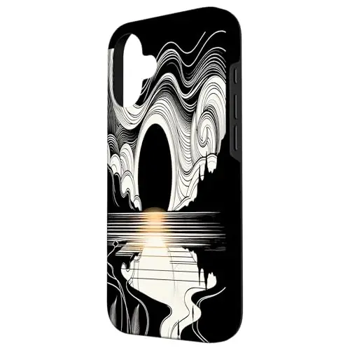 Sunset Waves: A Journey of Light and Flow Case (iPhone