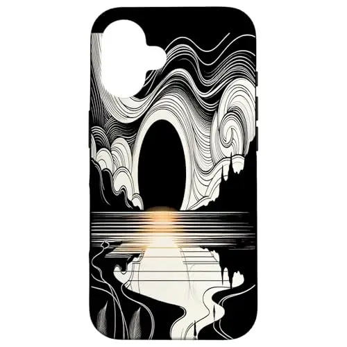 Sunset Waves: A Journey of Light and Flow Case (iPhone