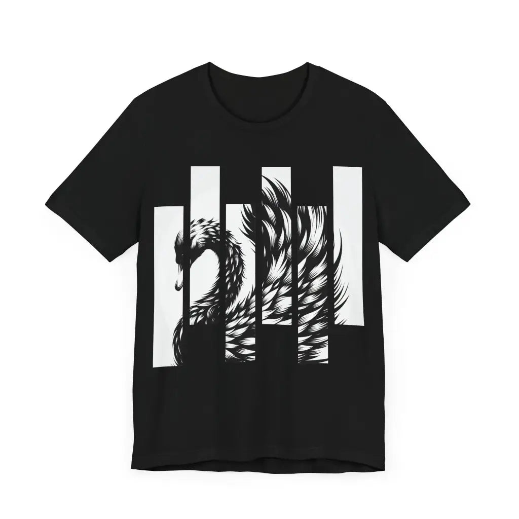 Swan in Monochrome Harmony Jersey Short Sleeve Tee T Shirt